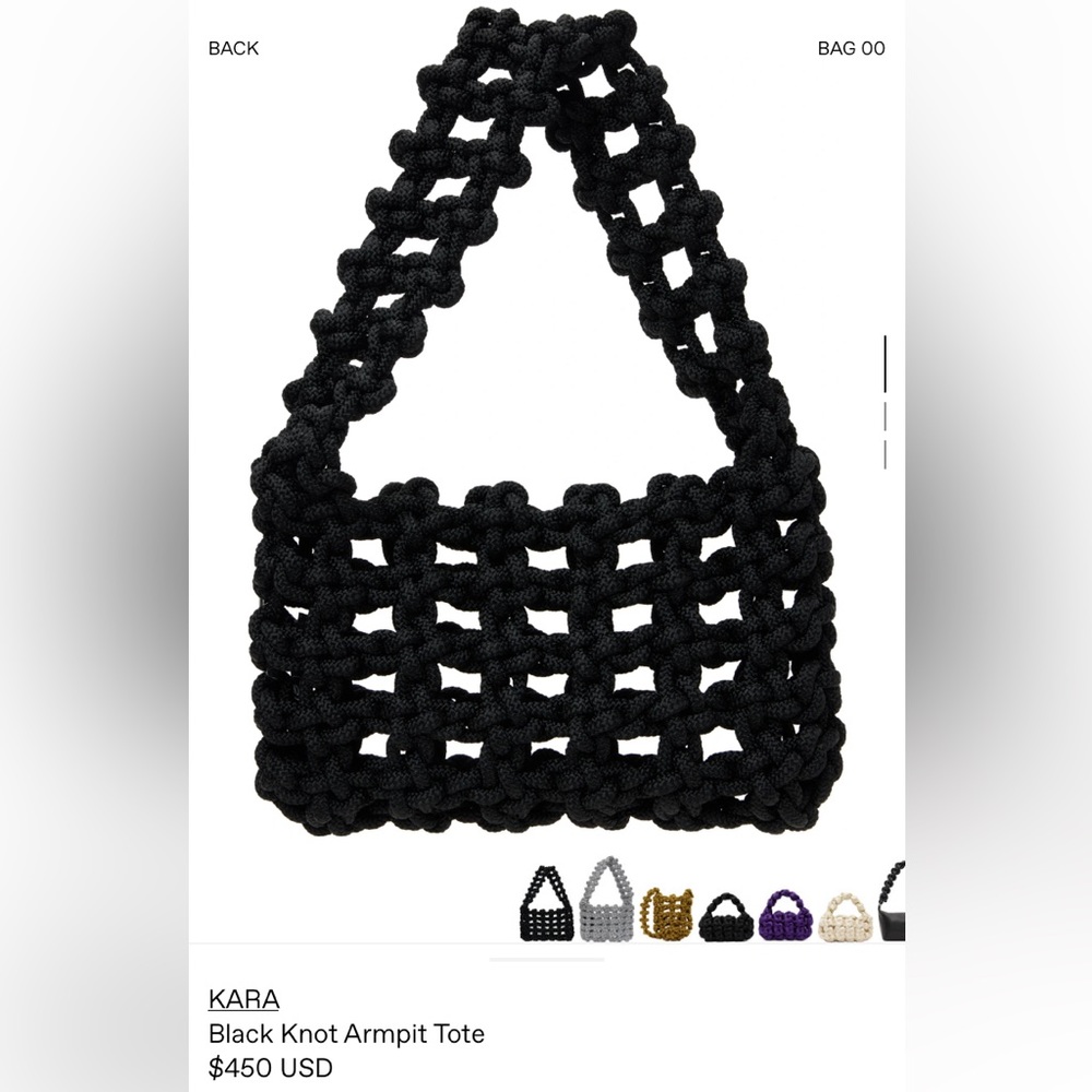NWT KARA knotted armpit tote